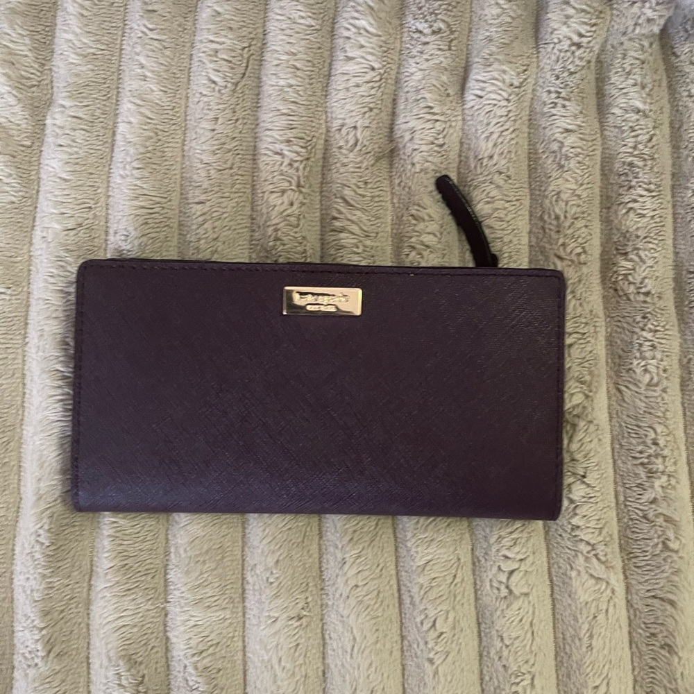 Kate Spade Purple and Gold Wallet Elegant Design